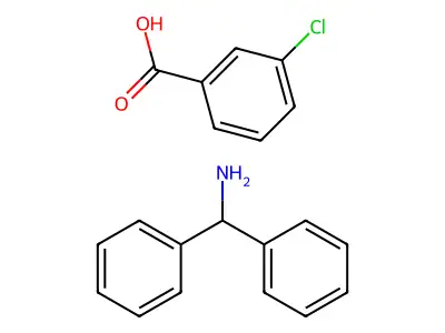 Benzenemethanamine, alpha-phenyl-, 3-chlorobenzoate structure