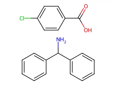 Benzenemethanamine, alpha-phenyl-, 4-chlorobenzoate structure