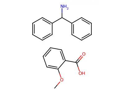 Benzenemethanamine, alpha-phenyl-, 2-methoxybenzoate structure