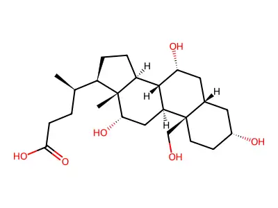 3alpha,7alpha,12alpha,19-Tetrahydroxy-5beta-cholan-24-oic Acid structure