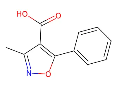 3-Methyl-5-phenylisoxazole-4-carboxylic acid structure
