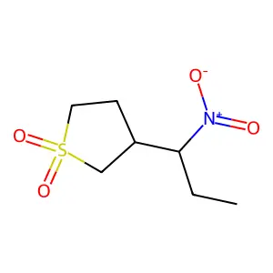3-(1-Nitropropyl)-1lambda~6~-thiolane-1,1-dione structure
