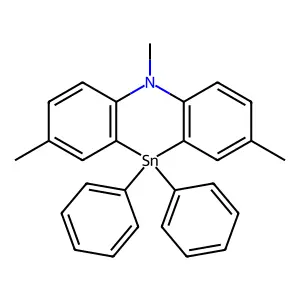 2,5,8-Trimethyl-10,10-diphenyl-5,10-dihydrodibenzo(b,e)(1,4)azastannine structure