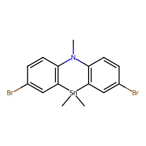 2,8-Dibromo-5,10,10-trimethyl-5,10-dihydrodibenzo[b,e][1,4]azastannine structure
