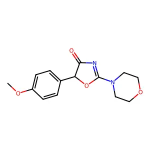 2-Oxazolin-4-one, 5-(p-methoxyphenyl)-2-morpholino- structure