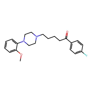 Valerophenone, 4'-fluoro-5-(4-(o-methoxyphenyl)-1-piperazinyl)- structure