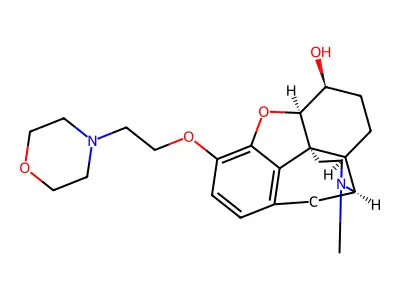 Dihydromorpholylethylmorphine structure