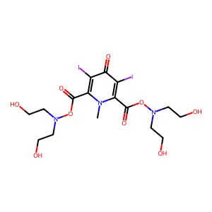 双(二乙醇胺)-N-甲基-3,5-二碘白屈氨酸盐 structure