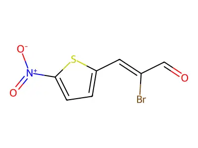 2-Bromo-3-(5-nitrothiophen-2-yl)prop-2-enal structure