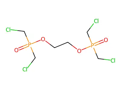 1,2-Bis[bis(chloromethyl)phosphoryloxy]ethane structure