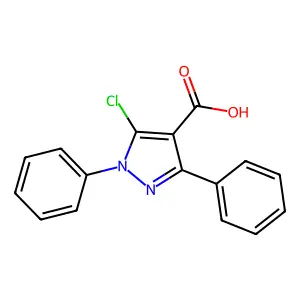 5-chloro-1,3-diphenyl-1H-pyrazole-4-carboxylic acid structure
