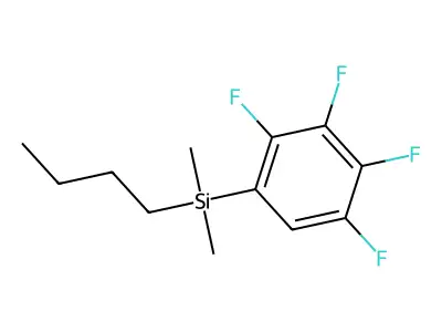 Butyldimethyl(2,3,4,5-tetrafluorophenyl)silane structure