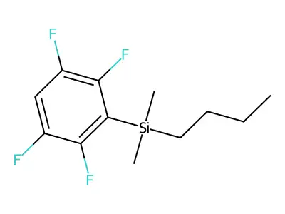 Butyldimethyl(2,3,5,6-tetrafluorophenyl)silane structure