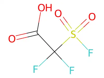 2,2-Difluoro-2-(fluorosulfonyl)acetic acid structure
