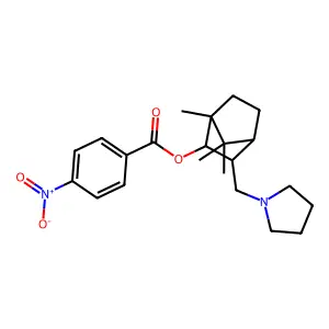 p-Nitrobenzoato di 3-pirrolidinometil-2-bornanolo structure