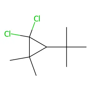 3-tert-Butyl-1,1-dichloro-2,2-dimethylcyclopropane structure