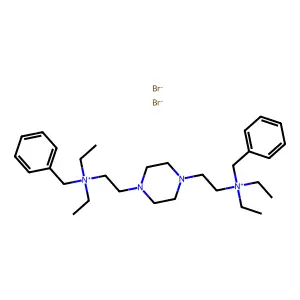 Ammonium, (1,4-piperazinediyldiethylene)bis(benzyldiethyl-, dibromide structure