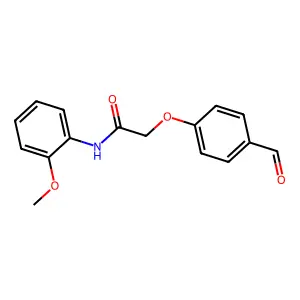 2-(4-formylphenoxy)-N-(2-methoxyphenyl)acetamide structure