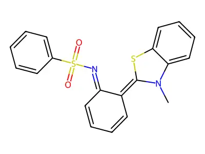 N-[6-(3-methyl-1,3-benzothiazol-2-ylidene)cyclohexa-2,4-dien structure
