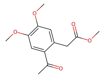 Methyl 2-(2-acetyl-4,5-dimethoxyphenyl)acetate structure