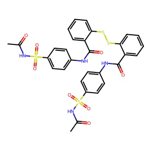 Benzamide, 2,2'-dithiobis(N-(4-((acetylamino)sulfonyl)phenyl)- structure
