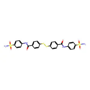 Benzamide, 4,4'-dithiobis(N-(4-(aminosulfonyl)phenyl)- structure