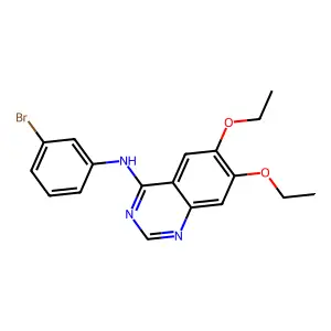 4-(3-溴苯氨基)-6,7-二乙氧基喹唑啉 structure