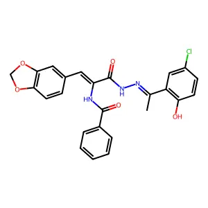 N-[(Z)-1-(1,3-benzodioxol-5-yl)-3-[2-[(1E)-1-(3-chloro-6-oxo structure