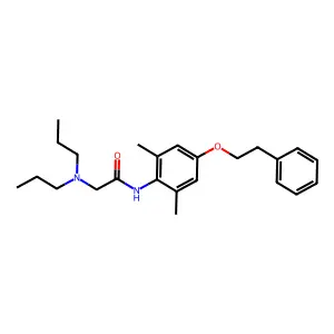 Acetamide, N-(2,6-dimethyl-4-(2-phenylethoxy)phenyl)-2-(dipropylamino)- structure