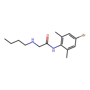 2',6'-Acetoxylidide, 4'-bromo-2-(butylamino)- structure