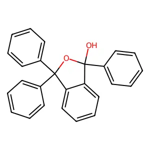 1-Hydroxy-1,3,3-triphenylphthalan structure
