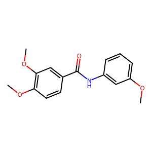 3,4-dimethoxy-N-(3-methoxyphenyl)benzamide structure
