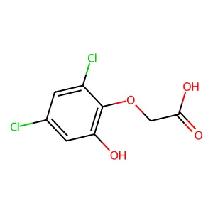 Acetic acid, 2-(2,4-dichloro-6-hydroxyphenoxy)- structure