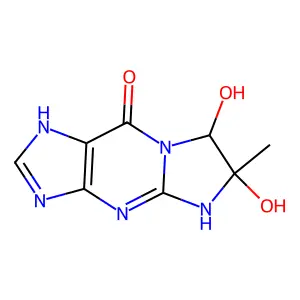 6,7-dihydroxy-6-methyl-5,7-dihydro-1H-imidazo[1,2-a]purin-9-one structure