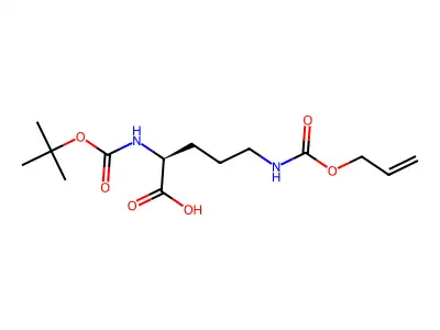 Na-Boc-Nd-allyloxycarbonyl-L-ornithine structure