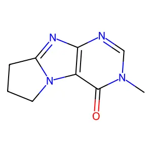 2-methyl-7,8-dihydro-6H-purino[7,8-a]pyrrol-1-one structure