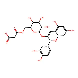 Cyanidin 3-(6'-malonylglucoside) structure