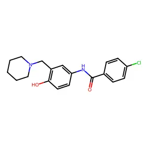 Benzanilide, 4-chloro-4'-hydroxy-3'-(piperidino)methyl- structure