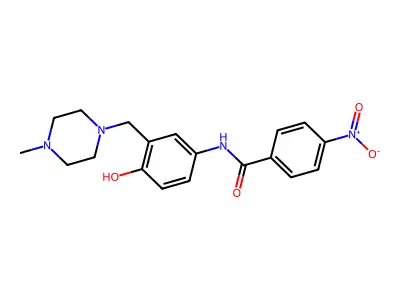 Benzanilide, 4'-hydroxy-3'-((4-methyl-1-piperazinyl)methyl)-4-nitro- structure