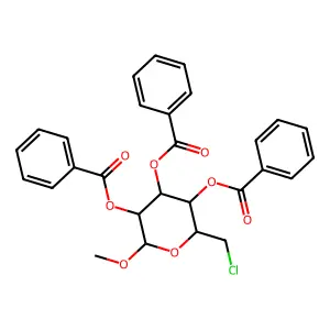 [4,5-Dibenzoyloxy-2-(chloromethyl)-6-methoxyoxan-3-yl] benzoate structure