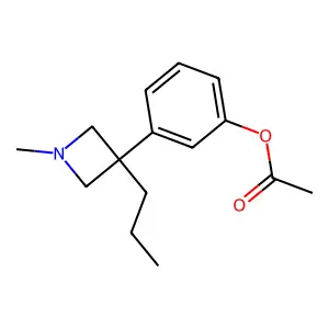 Phenol, 3-(1-methyl-3-propyl-3-azetidinyl)-acetate ester structure