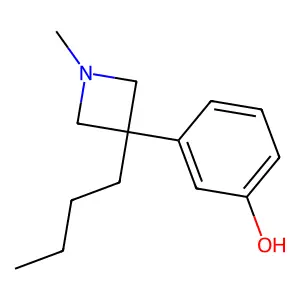 Phenol, 3-(3-butyl-1-methyl-3-azetidinyl)- structure