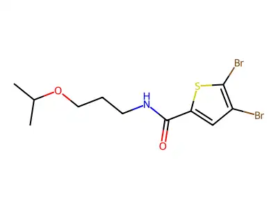 4,5-Dibromo-N-(3-isopropoxypropyl)thiophene-2-carboxamide structure