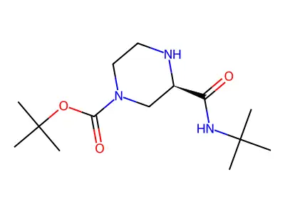 Tert-butyl 3-(tert-butylcarbamoyl)piperazine-1-carboxylate structure
