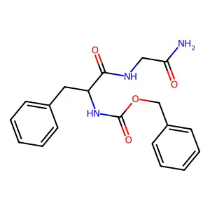 N-[N-(Benzyloxycarbonyl)-3-phenylalanyl]glycinamide structure