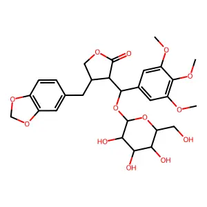 Podorhizol beta-D-glucoside structure