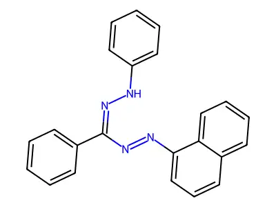 3,5-Diphenyl-1-(1-naphthyl)formazan structure