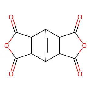Bicyclo[2.2.2]oct-7-ene-2,3:5,6-tetracarboxylic dianhydride structure