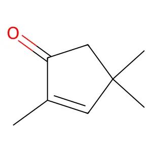 2,4,4-Trimethylcyclopent-2-en-1-one structure