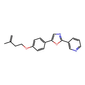 3-(5-(4-(3-Methylbut-3-enoxy)phenyl)-1,3-oxazol-2-yl)pyridine structure